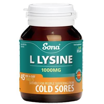 Sona L - Lysine 1000mg 45 Tablets - Cobh Pharmacy