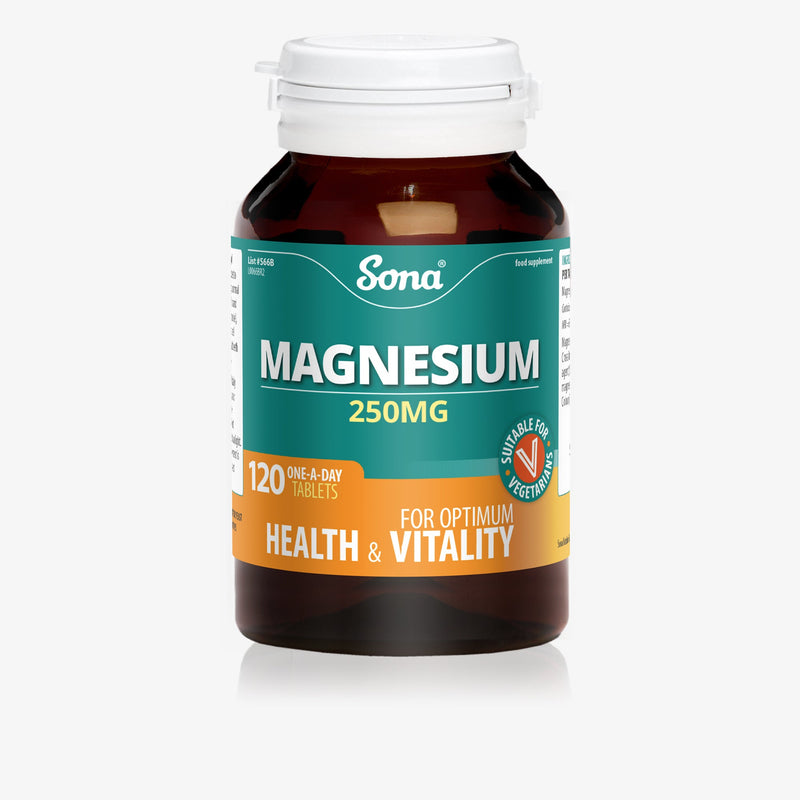 SONA MAGNESIUM 250MG ONE A DAY 120 TABS - Cobh Pharmacy