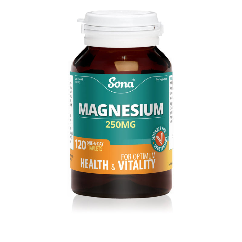 SONA MAGNESIUM 250MG ONE A DAY 120 TABS - Cobh Pharmacy