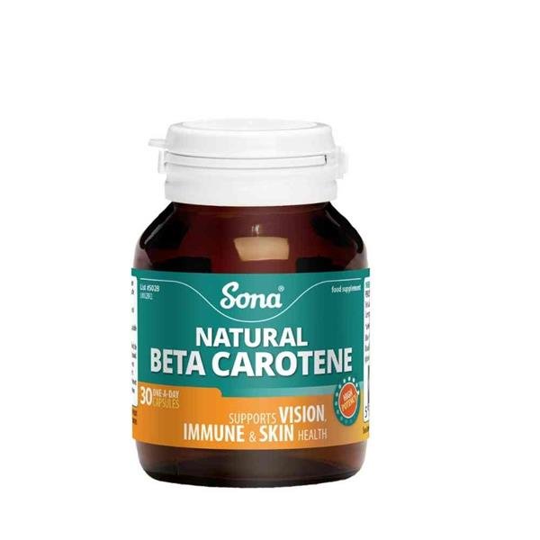 Sona Natural Beta Carotene 60 CAPS - Cobh Pharmacy