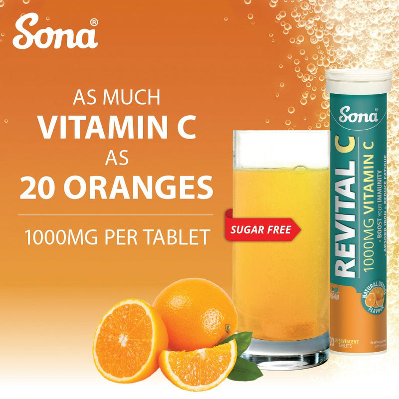 SONA REVITAL C EFFERVESCENT 20TBS - Cobh Pharmacy