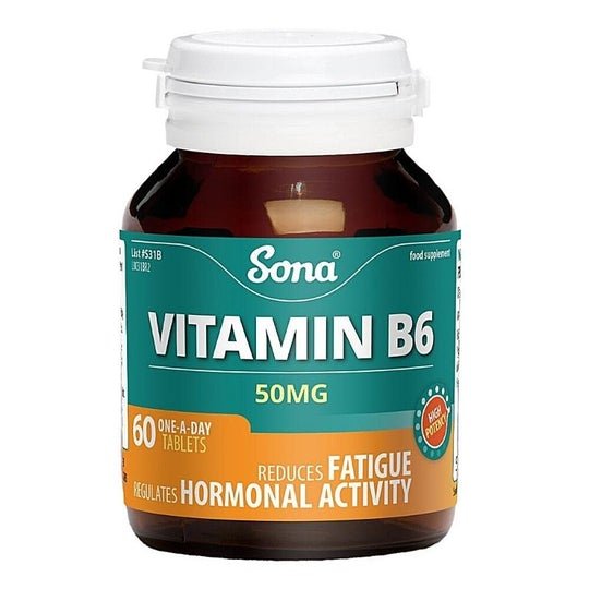 Sona Vit B6 50MG - 60S - Cobh Pharmacy