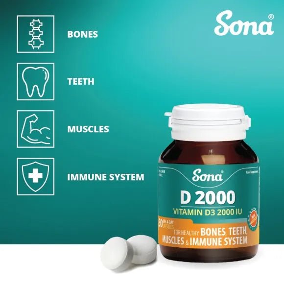 SONA VITAMIN D2000 CAPS 120CAP - Cobh Pharmacy