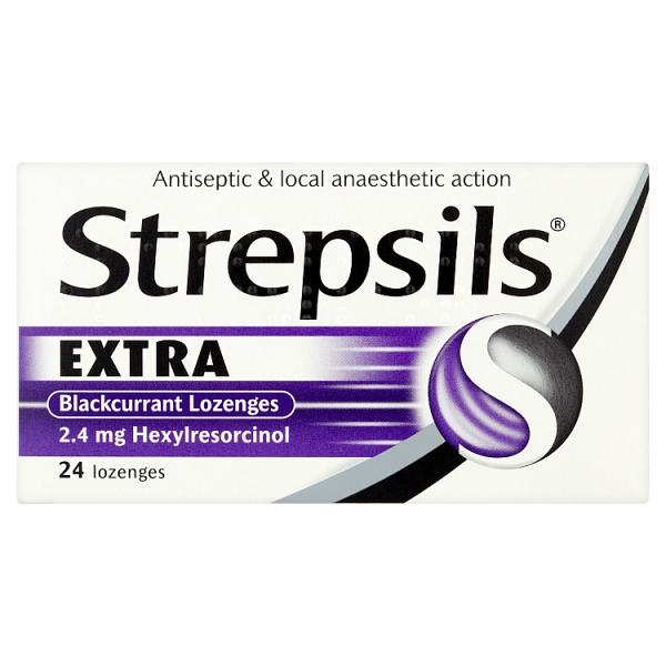 Strepsils Extra Blackcurrant Lozenges - 24 Pack - Cobh Pharmacy