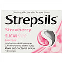 Strepsils Strawberry Sugar Free Lozenges - 16 Pack - Cobh Pharmacy