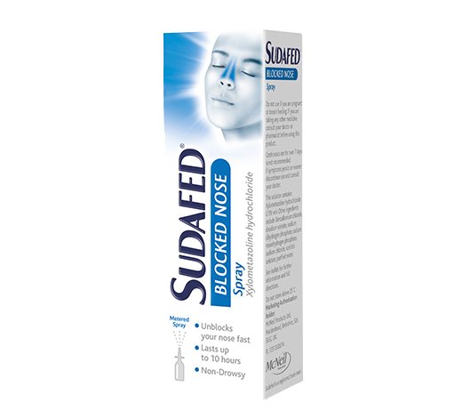 Sudafed Nasal Spray 0.1% Xylometazoline 15ml - Cobh Pharmacy