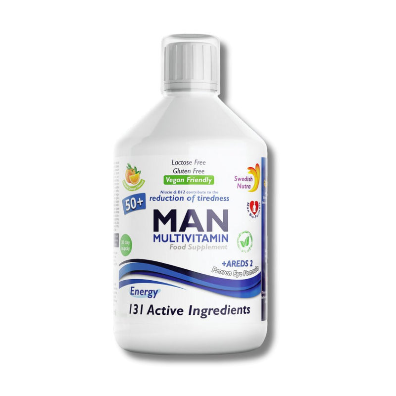 SWEDISH NUTRA MAN ACTIVE 50 PLUS MULTIVITAMIN 500ML - Cobh Pharmacy