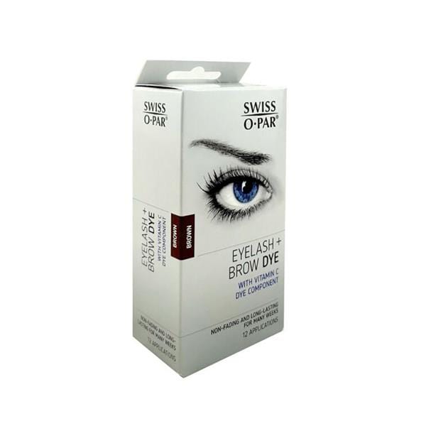 SWISS O PAR EYELASH/BROW DYE BROWN - Cobh Pharmacy