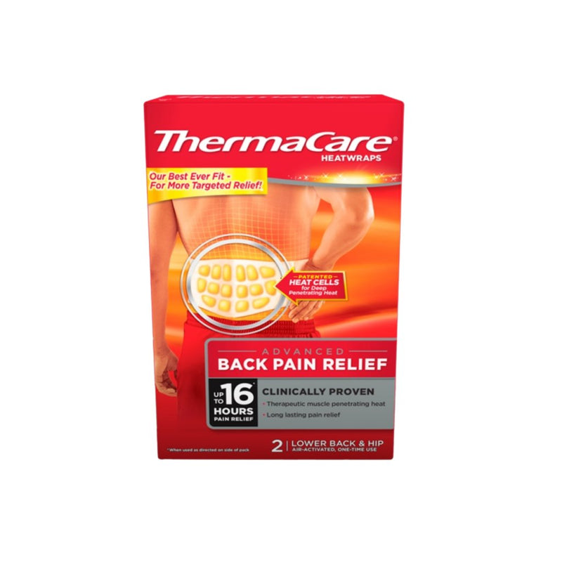 THERMACARE HEATWRAPS BACK PAIN 2PK - Cobh Pharmacy