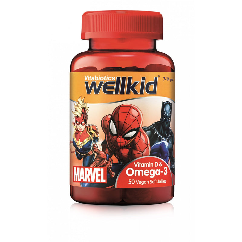 VITABIOTICS WELLKID MARVEL OMEGA 3 & VITAMIN D 50S - Cobh Pharmacy