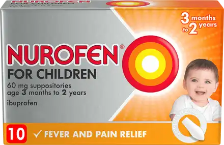 NUROFEN FC SUPPOSITORIES 60MG 10