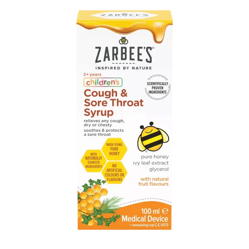 ZARBEES KIDS COUGH AND SORE THROAT 100ML - Cobh Pharmacy