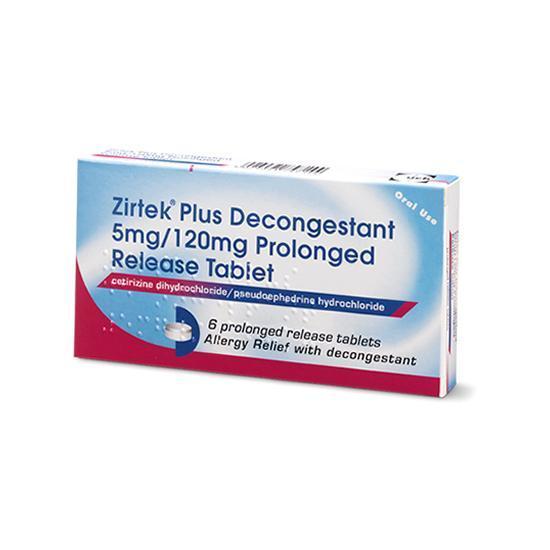 Zirtek Plus Decongestant - 6 Pack - Cobh Pharmacy