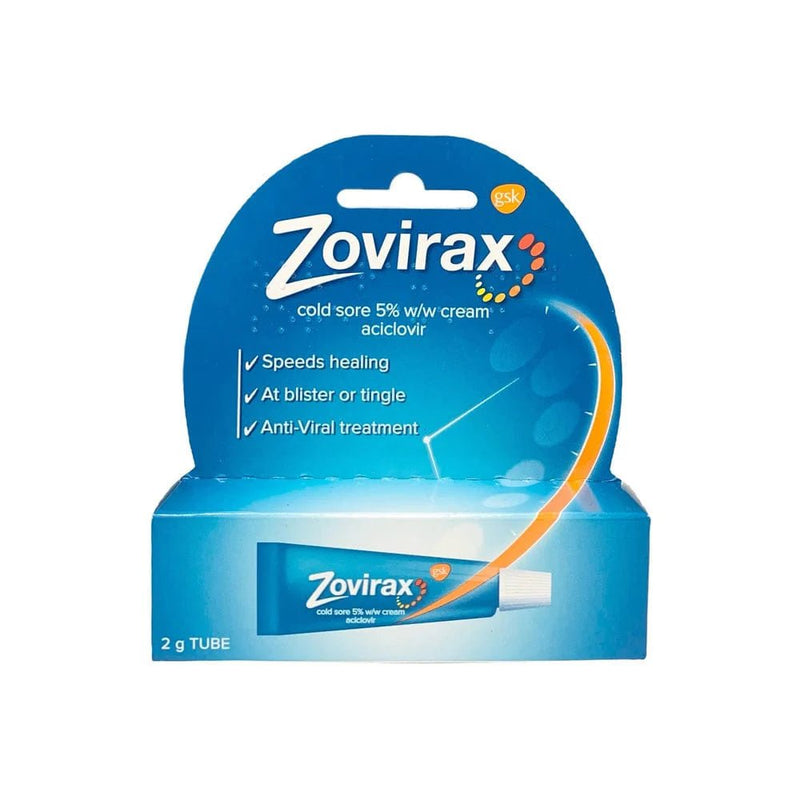 ZOVIRAX 5% COLD SORE TUBE 2G - Cobh Pharmacy