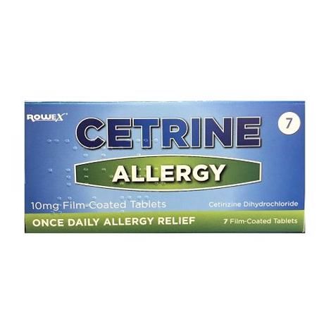 Cetrine Allergy 10mg Tablets - 7 Pack 