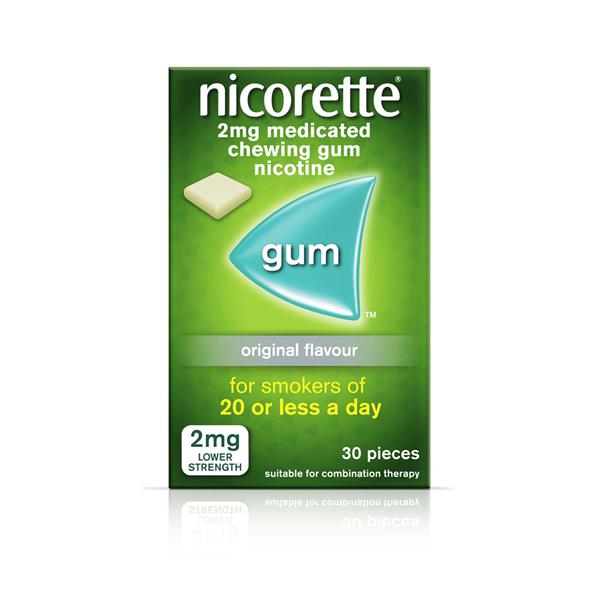 NICORETTE 2MG MEDICATED CHEWING GUM - 30 PIECES