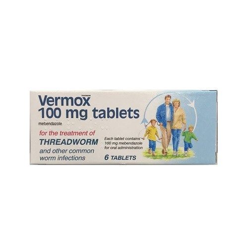 Vermox 100mg Tablets - 6 Pack 