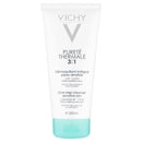 Vichy PT 3-in-1 One Step Cleanser in 200ml bottle, showing the skincare product with blue and white packaging.